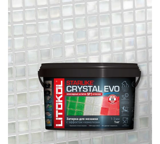 Изображение товара Эпоксидный состав для укладки и затирки мозаики LITOKOL STARLIKE EVO S.700 CRYSTAL 485460002