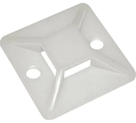 Изображение товара База монтажная самоклеящаяся TOKOV ELECTRIC 30x30 мм, белый, 100 шт. TKE-SP-30-W