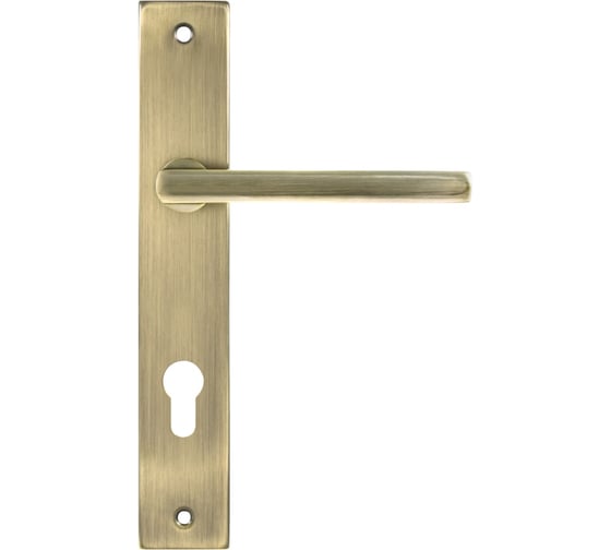 Изображение товара Дверная ручка на планке НОРА-М 108-85 мм, ст.бронза 17090