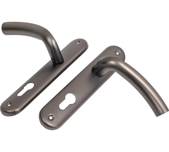 Изображение товара Дверная ручка на планке НОРА-М 96-70 мм, графит 16988