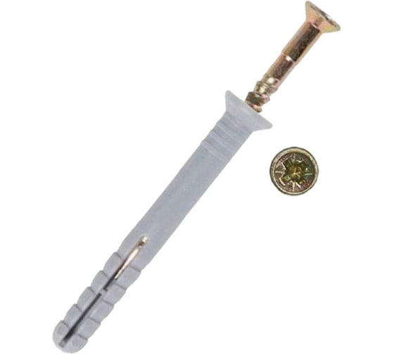 Изображение товара Дюбель гвоздь ВИРТУОЗ 6x60 потайной бортик - 100 шт П-33578