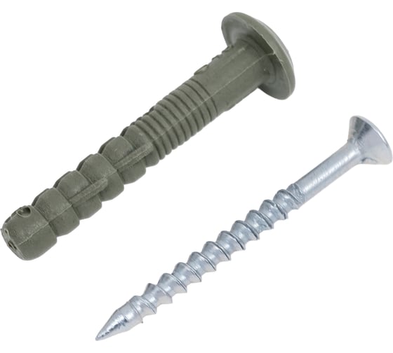 Изображение товара Дюбель гвоздь ВИРТУОЗ 6x40 грибовидный бортик - 200 шт П-60376