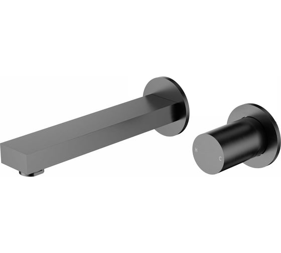 Изображение товара Смеситель для раковины встраиваемый Wonzon & Woghand темный графит WW-105-BGG