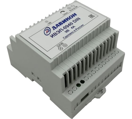 Изображение товара Блок питания ДАВИКОН AC/DC - стабилизированный ИВЭП-0940DIN