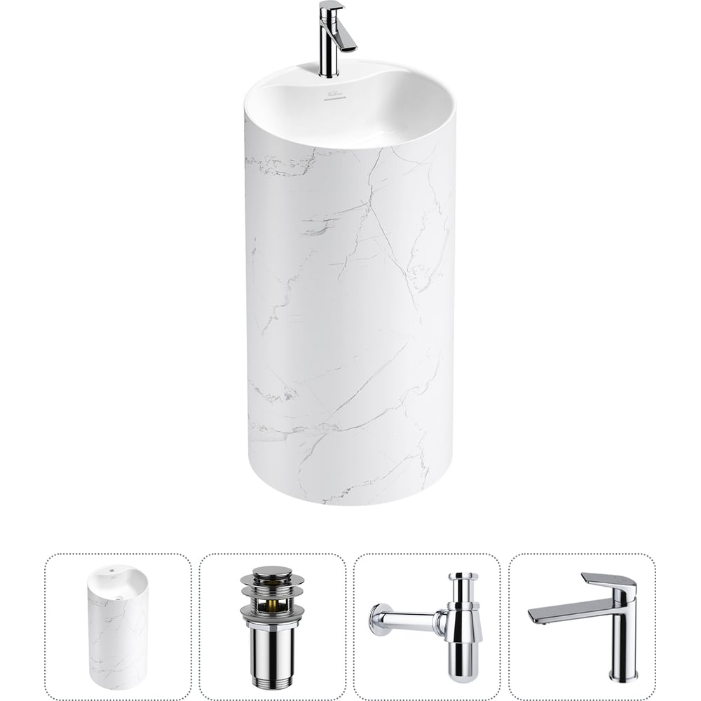 Изображение товара Напольная раковина Wellsee Chalice Perfection 4 в 1