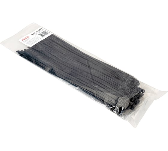 Изображение товара Стяжки для кабелей нейлоновые AURA 4,8x300 мм (100шт.), черные ACT-S301