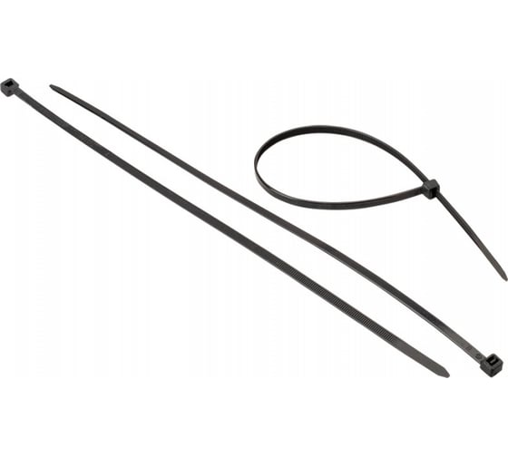 Изображение товара Стяжки для кабелей нейлоновые AURA 3,6x200 мм (100шт.), черные ACT-S200