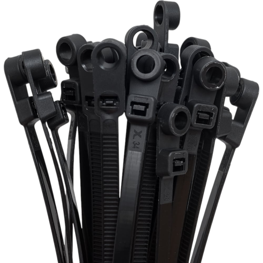 Изображение товара Стяжки для кабелей AURA полиэтилен 4,8x250 мм (100 шт.) черный ACT-1250