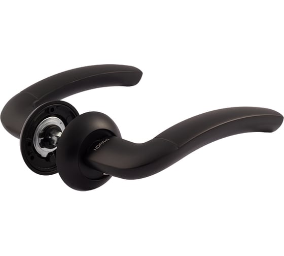 Изображение товара Дверная ручка НОРА-М 23А AL черный 17229