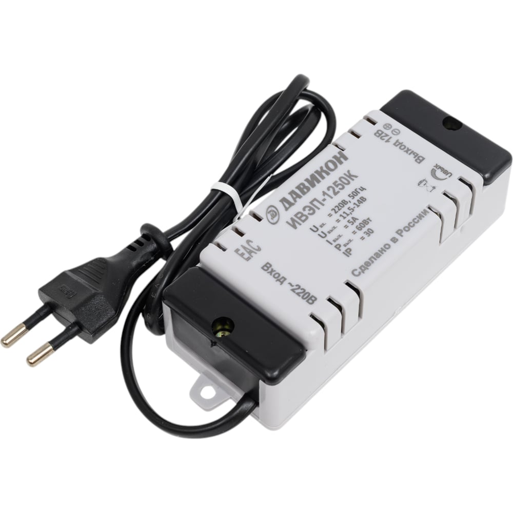 Изображение товара Блок питания ДАВИКОН AC/DC ИВЭП-1250К стабилизированный 14 В 5 А IP21 ABS