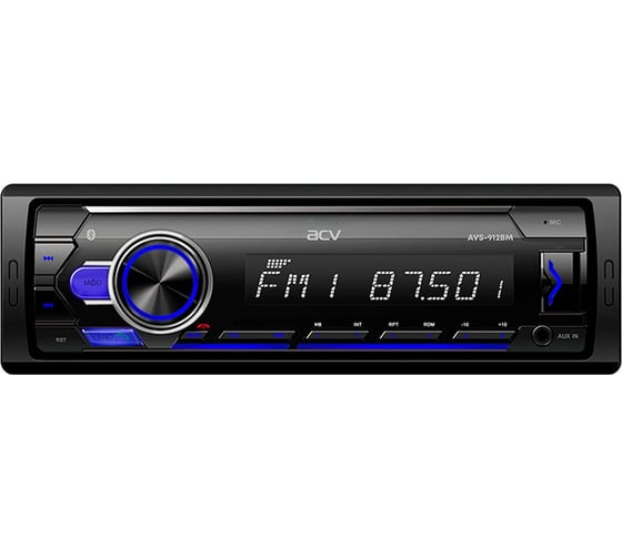 Изображение товара Автомагнитола ACV 1din, мультицвет, Bluetooth/USB/AUX/SD/FM, 4х50 AVS-912BM