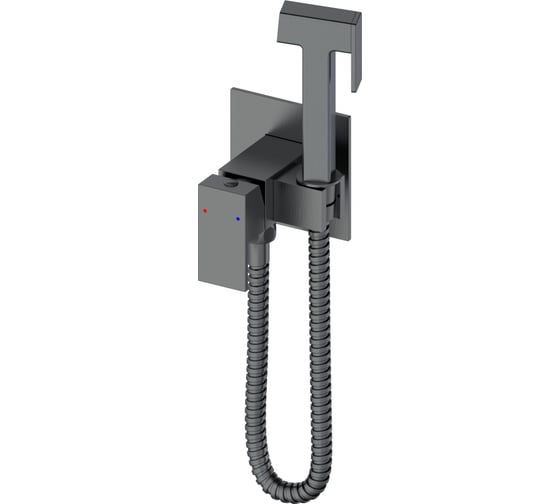 Изображение товара Смеситель с гигиеническим душем встраиваемый Wonzon & Woghand темный графит WW-88829903-BGM