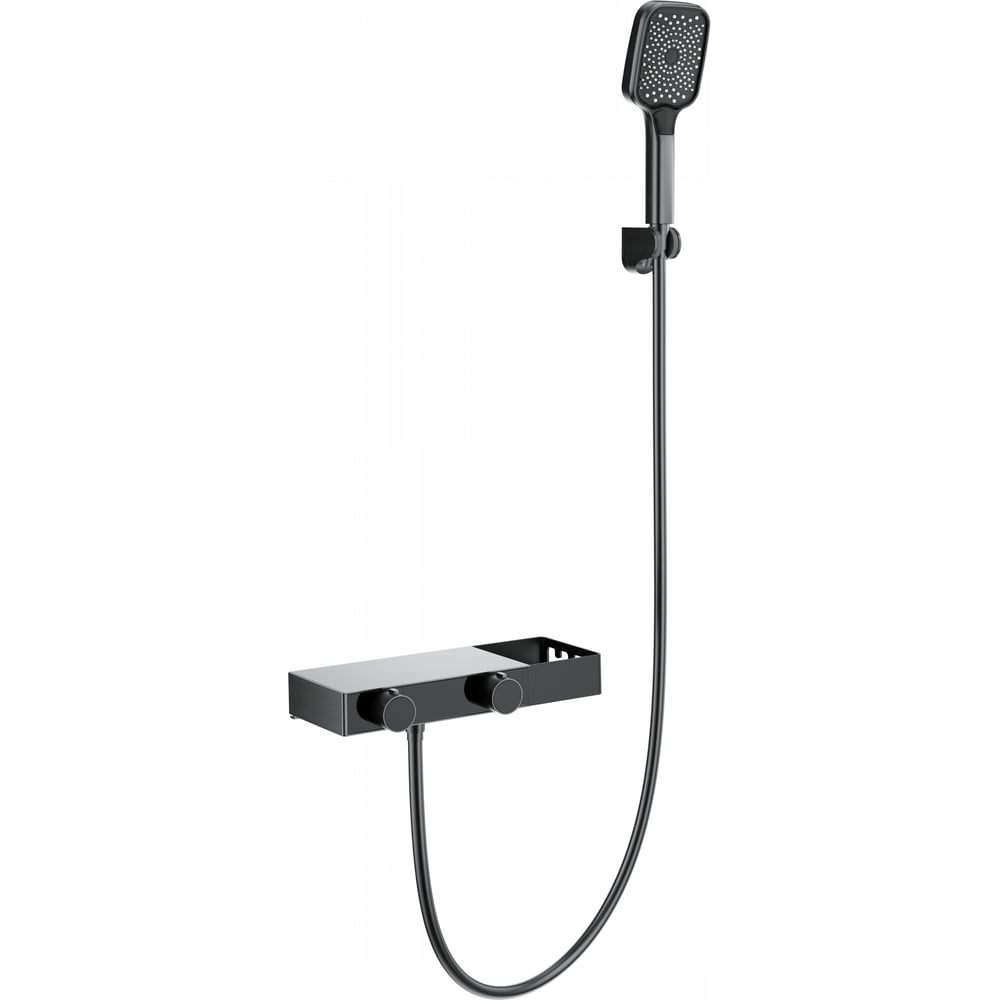 Изображение товара Смеситель для ванны с душем и термостатом Wonzon & Woghand темный графит