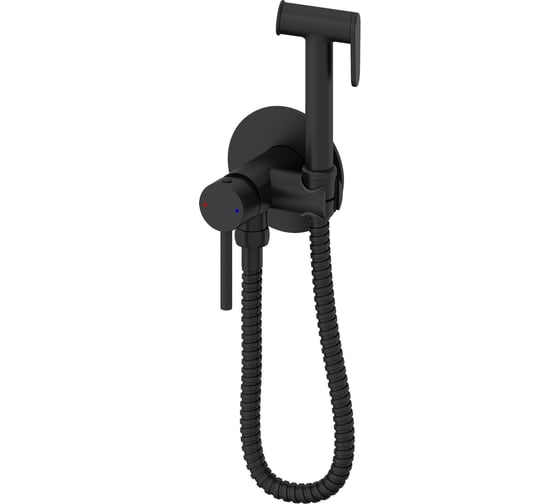 Изображение товара Смеситель с гигиеническим душем встраиваемый Wonzon & Woghand черный матовый WW-88829902-MB