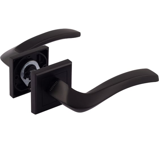 Изображение товара Дверная ручка НОРА-М 112К AL черный 17243