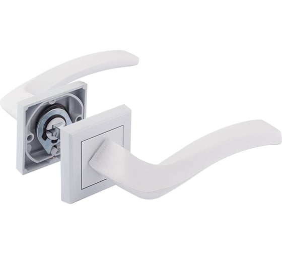 Изображение товара Дверная ручка НОРА-М 112К AL белый 17244