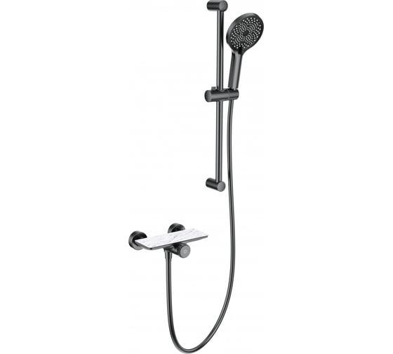 Изображение товара Смеситель для душа с гарнитуром Wonzon & Woghand темный графит WW-B2052-A-BGG