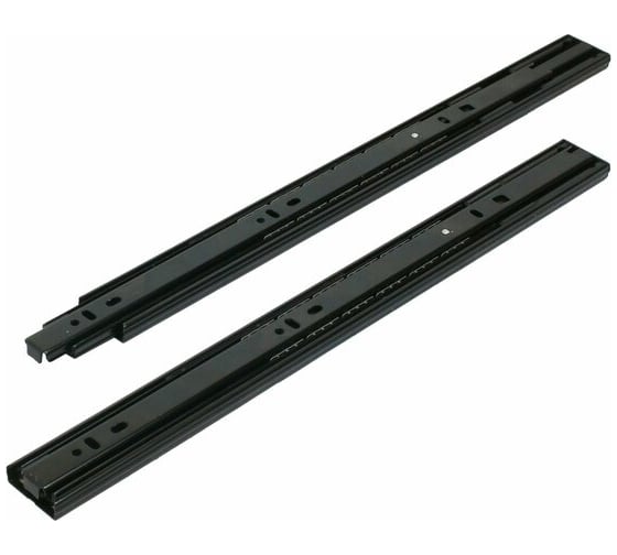 Изображение товара Направляющие шариковые с доводчиком StahlBuro 35-400, черный, 2 шт. 16334