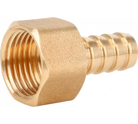 Изображение товара Штуцер для присоединения шланга ВР, латунный Gappo 1/2" x Φ10 (уп. из 10 шт.) G1239.0410