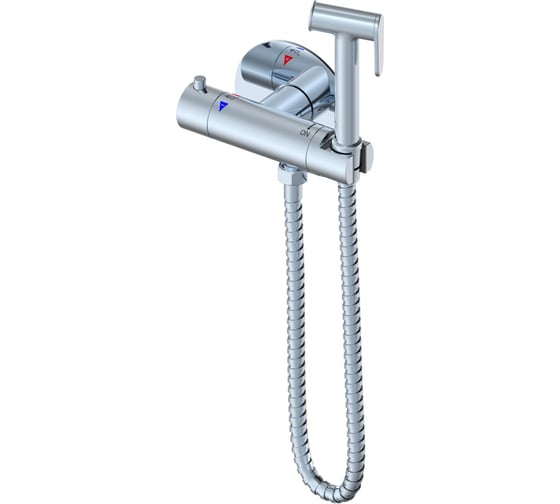 Изображение товара Смеситель с гигиеническим душем и термостатом Wonzon & Woghand встраиваемый, хром WW-88819902-CR