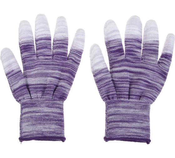 Изображение товара Перчатки садовые полиуретановый облив пальцев р.7, 19см, полиэстер, 17г Inbloom 180-024