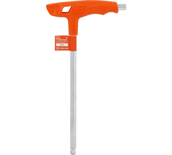 Изображение товара Ключ Т-образный шестигранный AIRLINE с шаром 10мм пластиковая рукоятка ATAM145