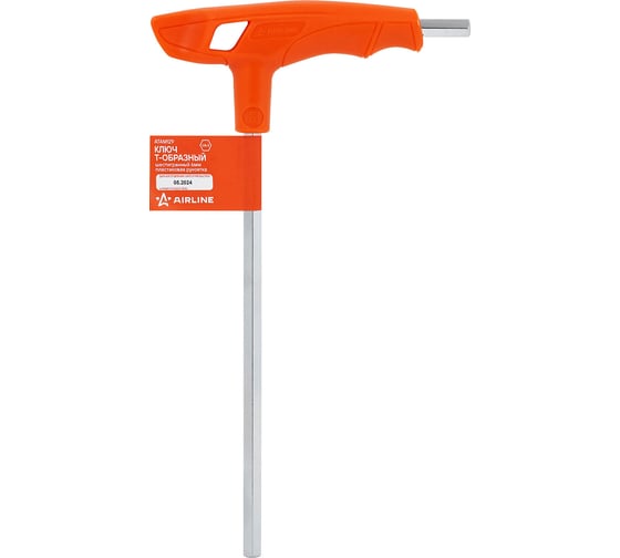 Изображение товара Ключ Т-образный шестигранный AIRLINE 6мм пластиковая рукоятка ATAM129