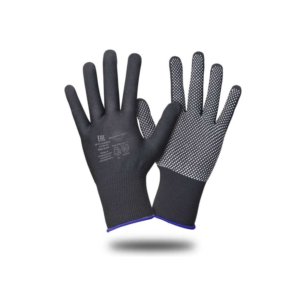 Изображение товара Перчатки Safeprotect НейпМикро-Ч (нейлон+ПВХ-микроточка, черный) р, 7 (S) 133325S