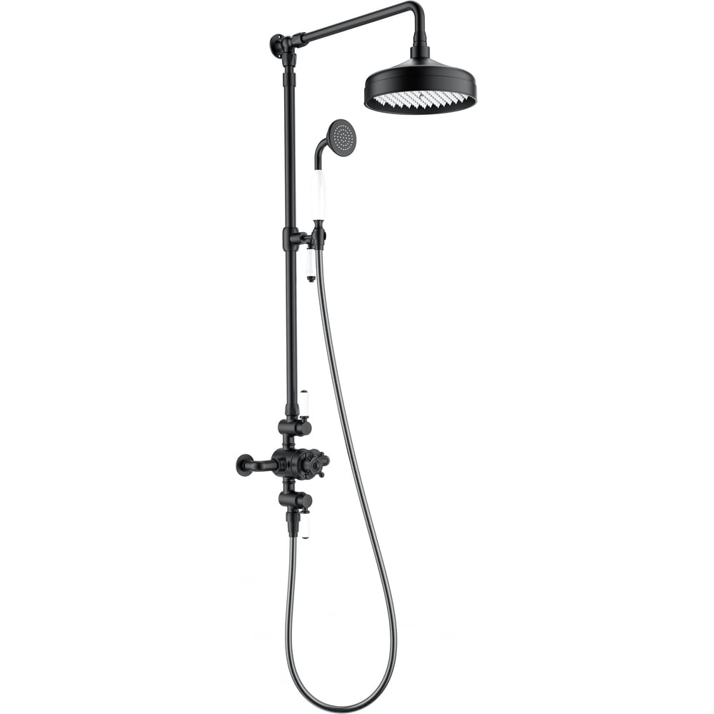 Изображение товара Душевая система с термостатом Wonzon & Woghand черный матовый WW-B3041-MB