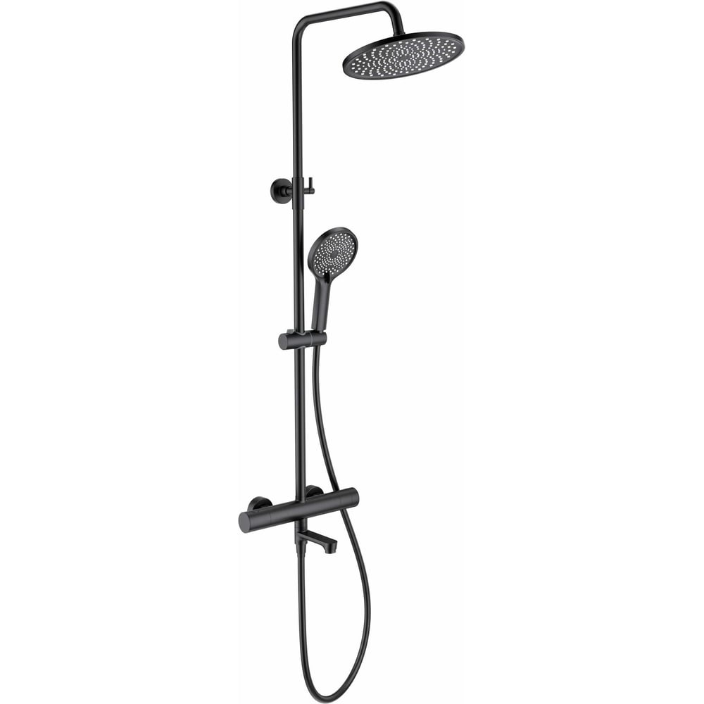 Изображение товара Душевая система с термостатом Wonzon & Woghand черный матовый WW-B3069-MB