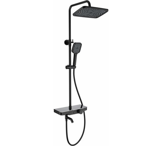Изображение товара Душевая система с термостатом Wonzon & Woghand Черный матовый WW-B3099-A-MB