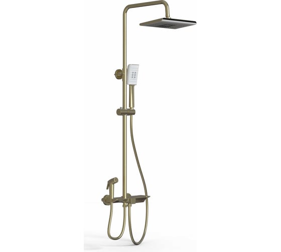 Изображение товара Душевая система с термостатом Wonzon & Woghand Брашированное золото WW-B3310-BG