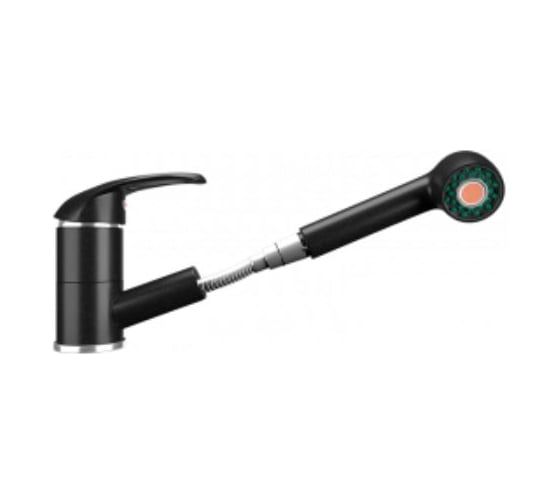 Изображение товара Смеситель для кухни ULGRAN U-002 цвет: ультра-черный U-002-344