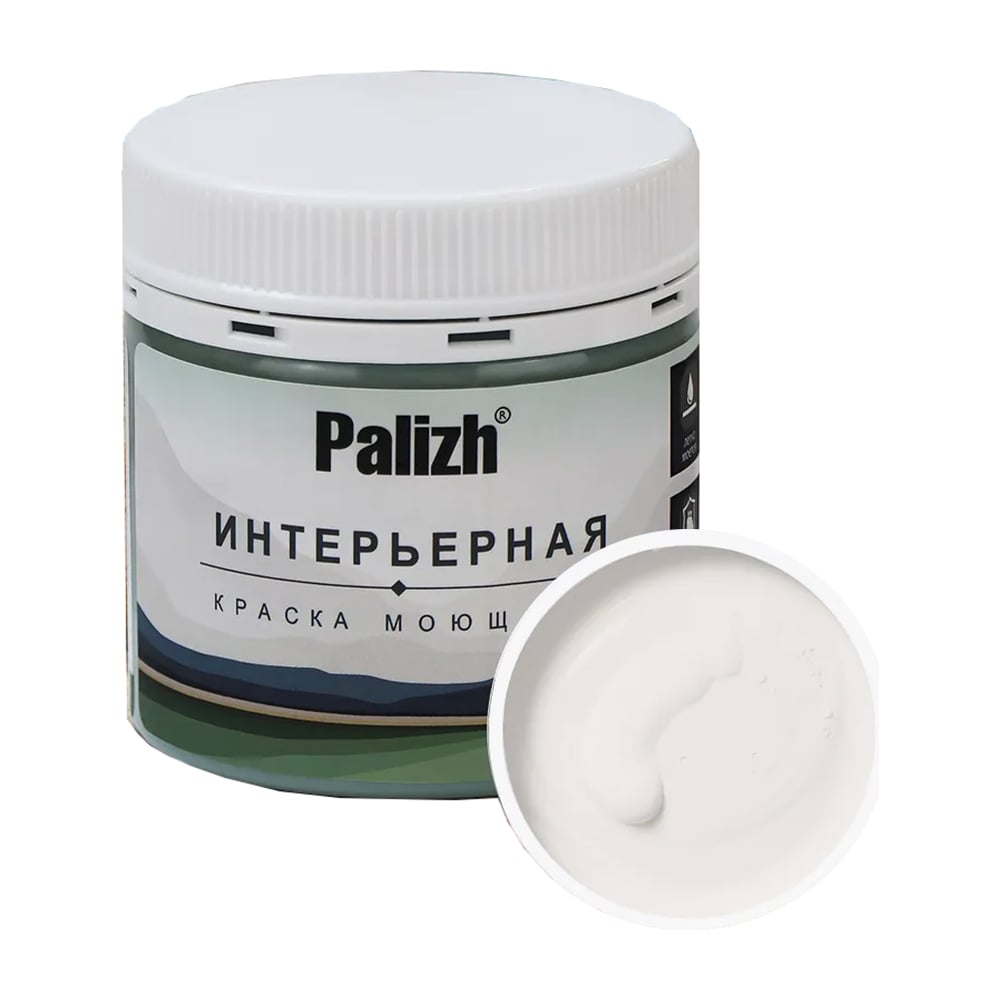 Изображение товара Интерьерная краска Palizh шелковисто-матовая №808 белая роза 0,2 кг
