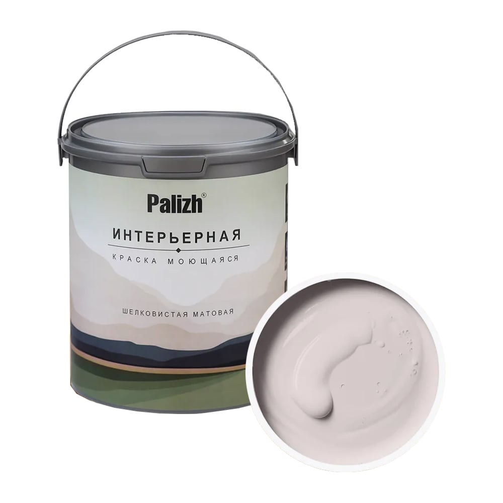 Изображение товара Интерьерная краска Palizh №811 шелковисто-матовая тысячелистник 3,7 кг