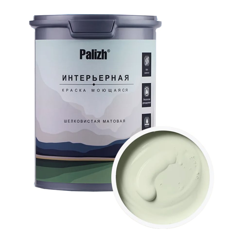 Изображение товара Интерьерная акриловая краска Palizh шелковисто-матовая №813 озимая рожь 1,4 кг