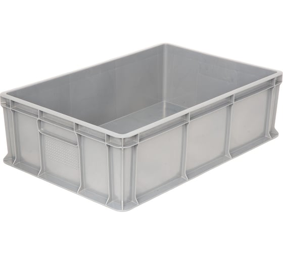 Изображение товара Ящик Тара.ру п/э 600х400х180 мм, сплошной, без ручек, серый, морозостойкий 16420
