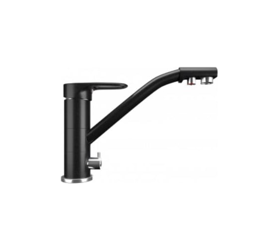 Изображение товара Смеситель для кухни ULGRAN U-010 цвет: ультра-черный U-010-344