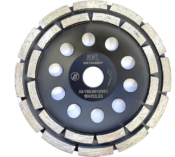 Изображение товара Чашка алмазная двухрядная Adel Instrument 150x22.2 мм AI-1803010101