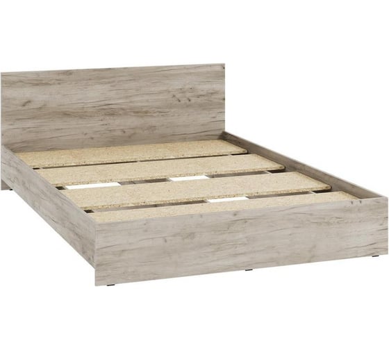 Изображение товара Полутораспальная кровать Woodville Адайн КР-140 140х200 см, дуб крафт серый/дуб крафт серый 608595