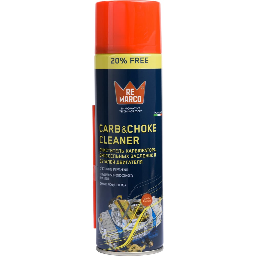 Изображение товара Очиститель карбюратора Re Marco CARB & CHOKE CLEANER 500 мл аэрозоль