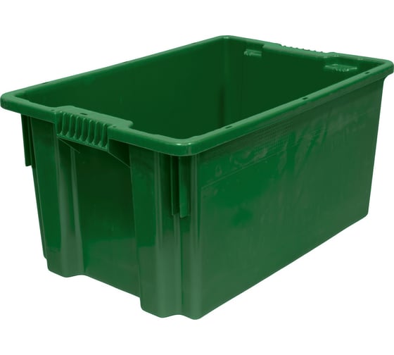 Изображение товара Ящик Тара.ру п/э 600х400х300 сплошной, зелёный 05433