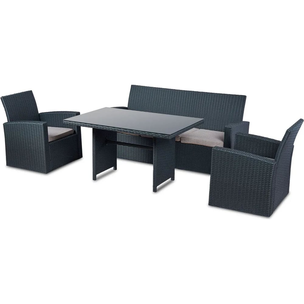 Изображение товара Садовая мебель из искусственного ротанга Divan24 Сицилия серый комплект