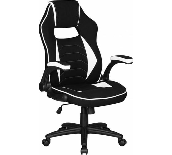 Изображение товара Игровое кресло DOBRIN RICK цвет сиденья черно-белый, цвет основания черный LMR-132B_P_TT-black-white