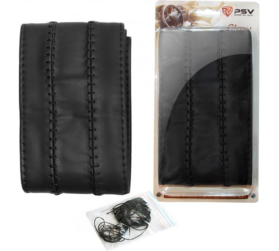 Изображение товара Оплетка на руль PSV GLORY Fiber черный, M, экокожа, со шнуровкой 130529