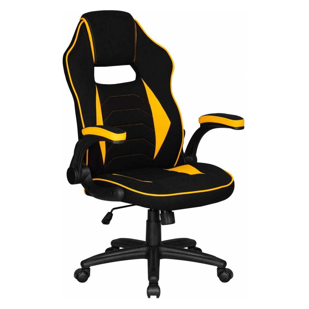 Изображение товара Игровое кресло DOBRIN RICK черно-желтое с регулируемыми подлокотниками