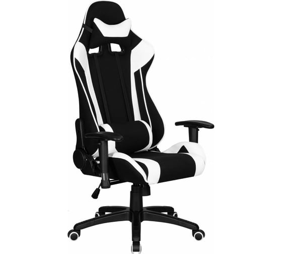 Изображение товара Игровое кресло DOBRIN DALLAS цвет сиденья черно-белый, цвет основания черно-белый LMR-131B_P_TT-black-white
