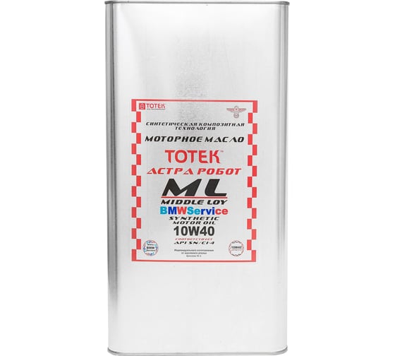 Изображение товара Синтетическое моторное масло ТОТЕК BMW Service Астра Робот ML 10W40 5 л. MLBMW1040005