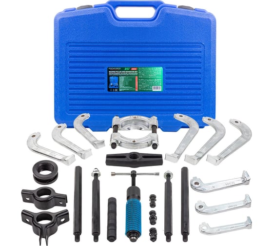 Изображение товара Комплект съемников подшипников Rockforce универсальный (сегментного типа/двух- трехзахватные, L: 160мм, 210мм, 270мм), в кейсе RF-66622(16994)