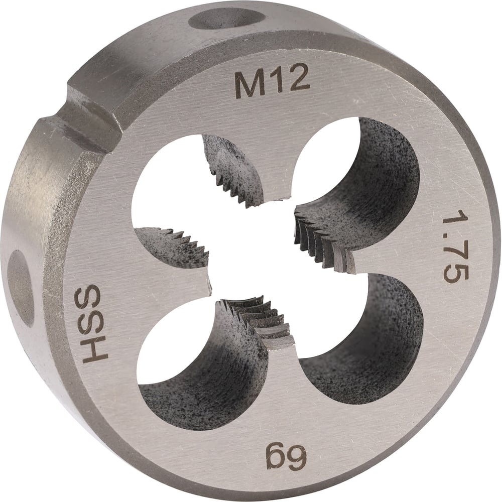 Изображение товара Плашка H-Tools М12 шаг 1.75мм DIN EN 22568 быстрорежущая сталь